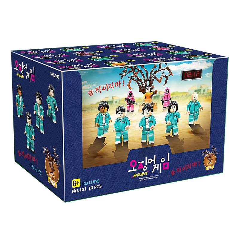 Игра «кальмар» из Южной Кореи 123 деревянных людей с той же игрушкой кукла для сборки строительные блоки игра