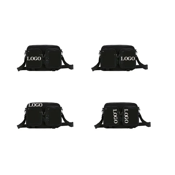 new best quality good price design women and men cross body bag silk screen printing canvas small square messenger bag