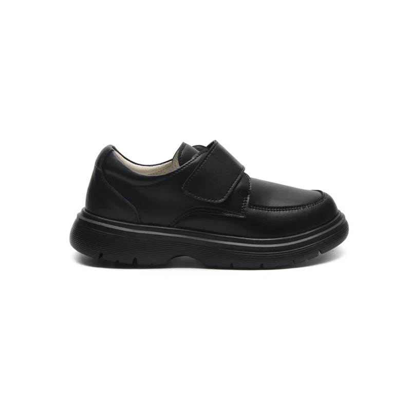 Back To School Black Shoes High Quality Teenage Boys And Girls Black Leather Shoes Students For School Performance Wearing