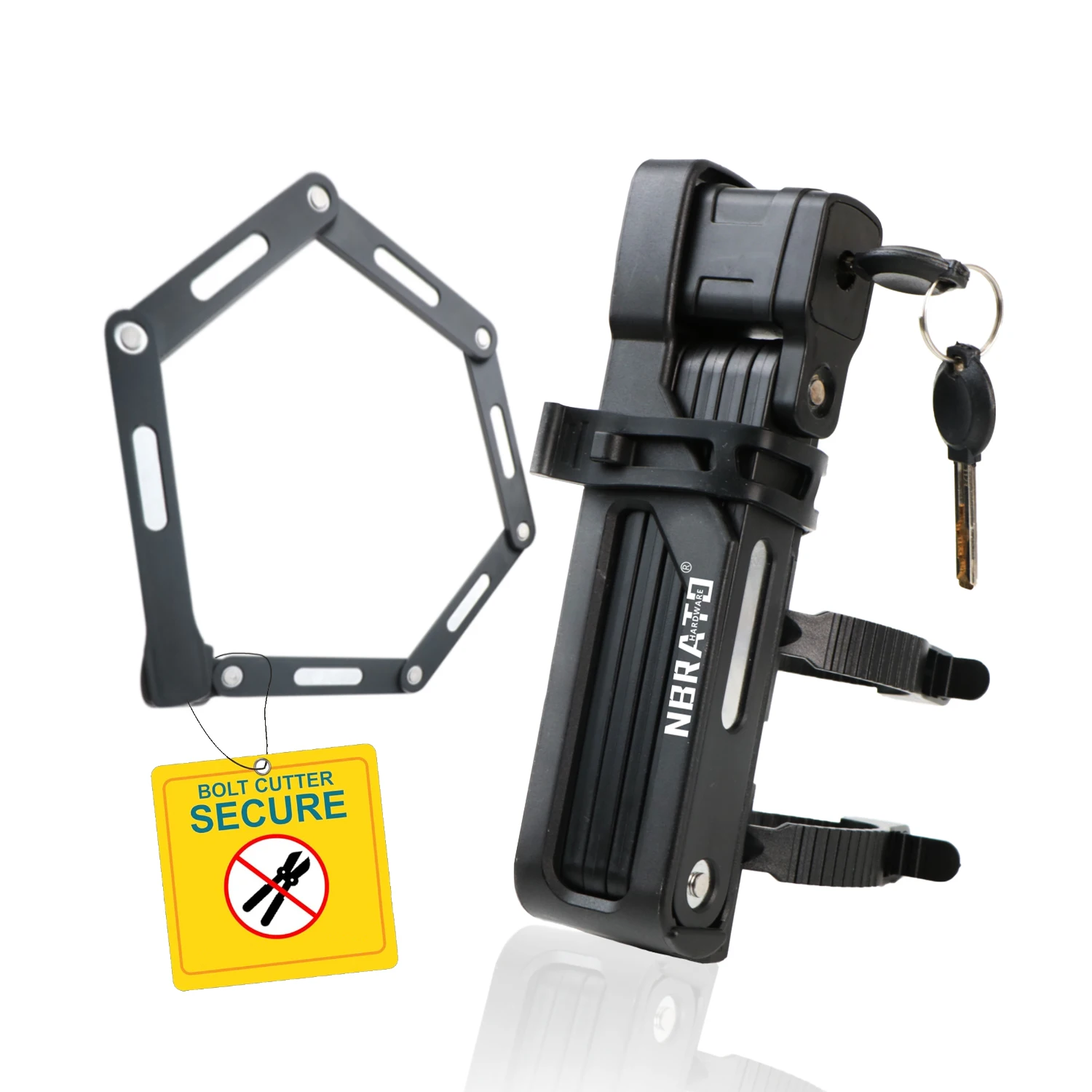 80cm high Security steel e scooter mountain bike heavy duty strong bicycle bike folding lock with 2 keys