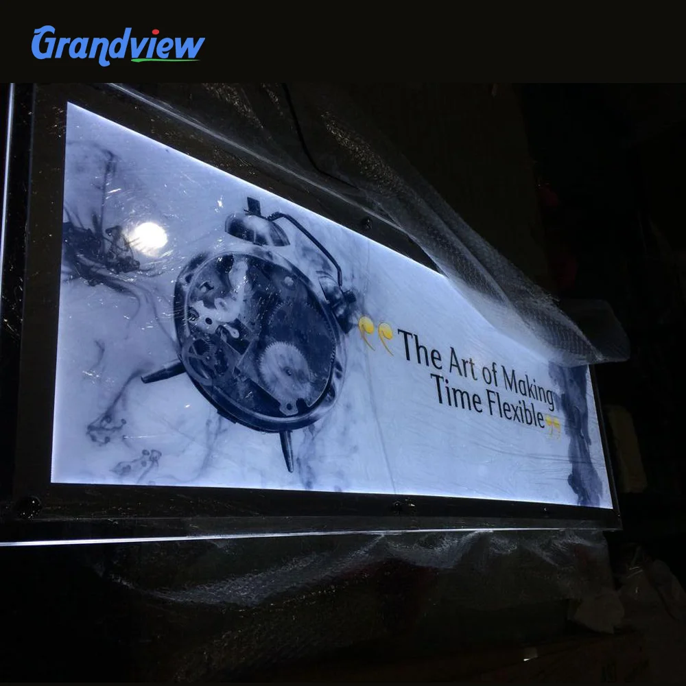 wall mounted small photography crystal acrylic super slim advertising led light box display illuminated advertising boards sign