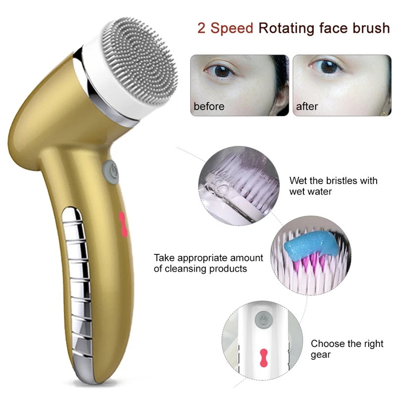 4 в 1 электрическая щетка для чистки лица мужчины и женщины IPX6 USB мощность Электрический Уход за кожей стиральная машина аккумуляторная