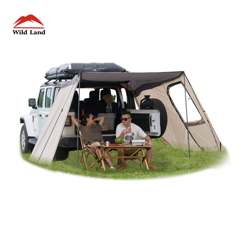 Wild Land Waterproof Camping Outdoor Foldable Touring Rear Extension Suv Trunk Tailgate Shade Awning Tail Shade Car Rear Tent
