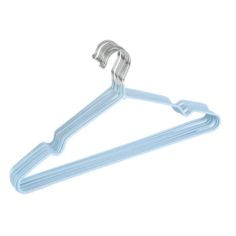 Wholesale Wire Metal Laundry Clothes hanger Ultra Thin Non-slip Plastic Coated multifunctional Coat hanger