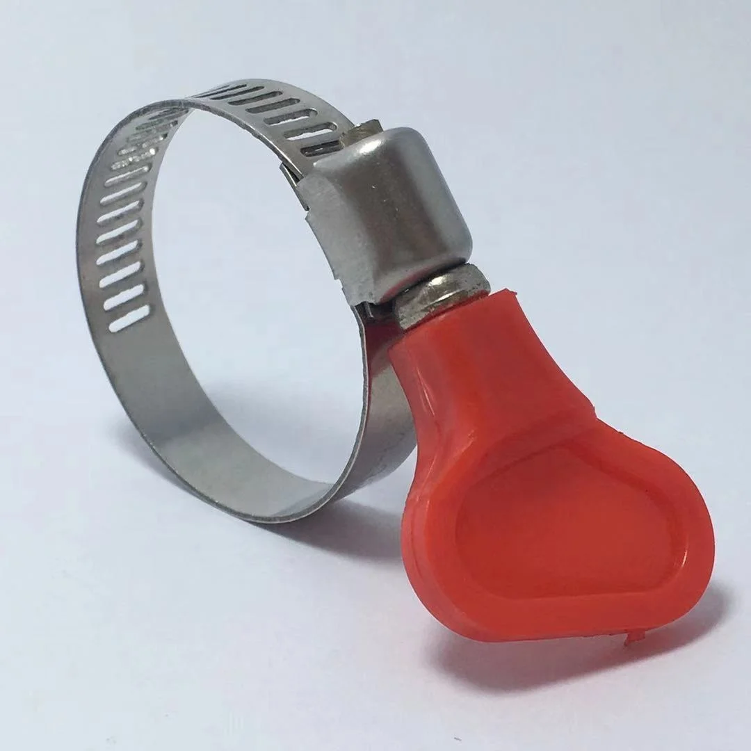 Wholesales High Quality Steel Wing Nut Gas American Type With Handle Worm Drive Hose Clamp