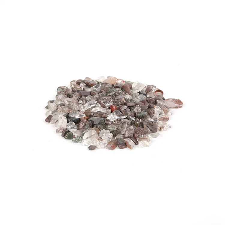 Оптовая продажа полированный Асимметричный кристалл гравий размагниченный дробленый призрак фантомный садовый кварц для самостоятельного украшения сада аквариума