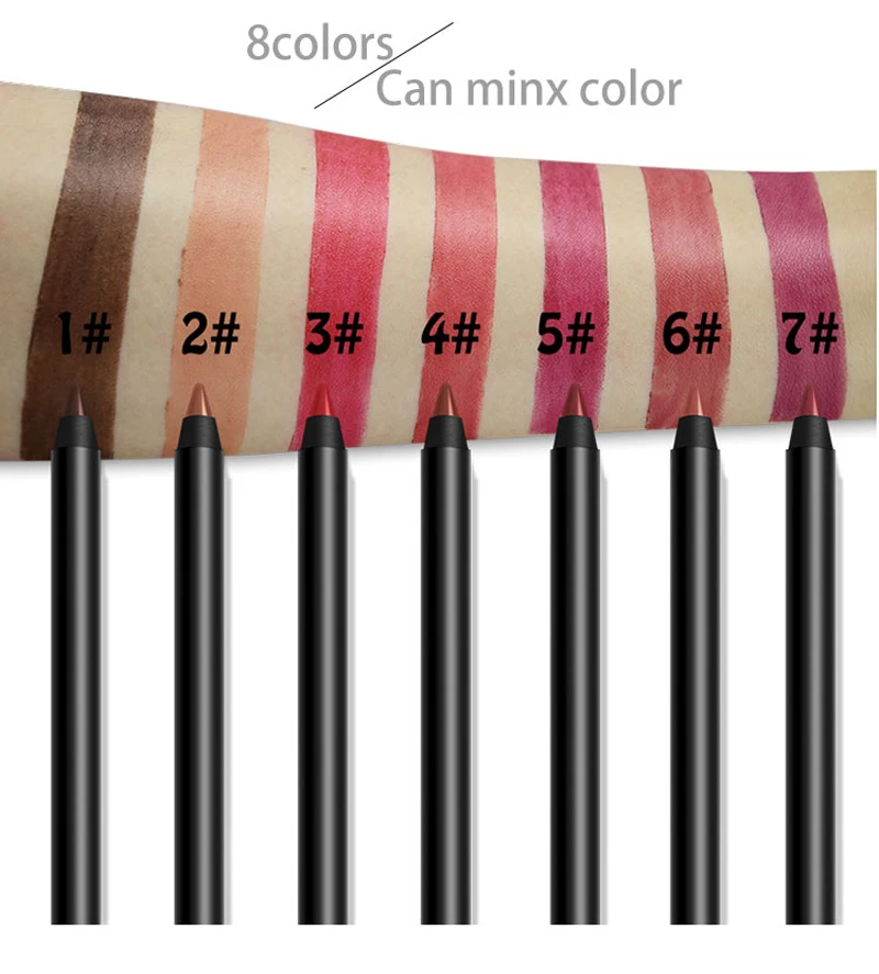 no logo private label vendor waterproof matte lipliner pencil 2-in-1 lipstick vegan lip liner