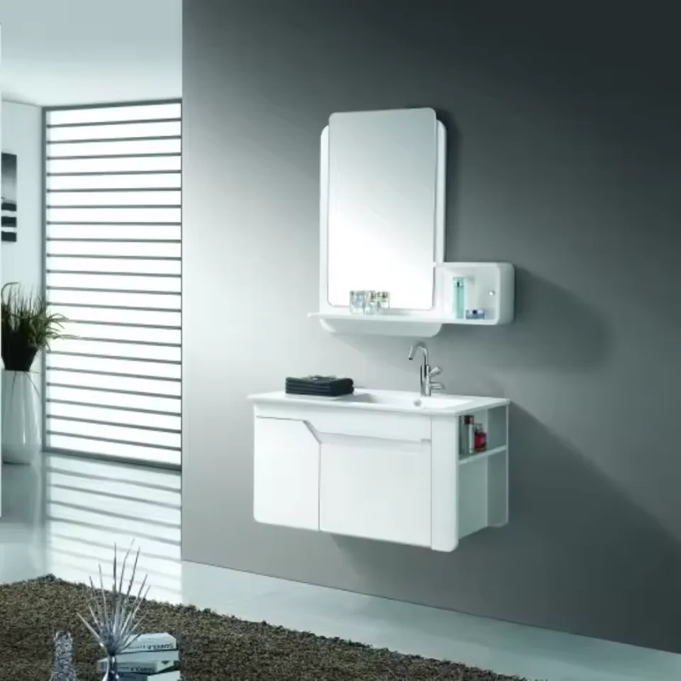 New Design European style basin bathroom vanities cabinet  double wash hand basin bathroom vanity with side cabinet