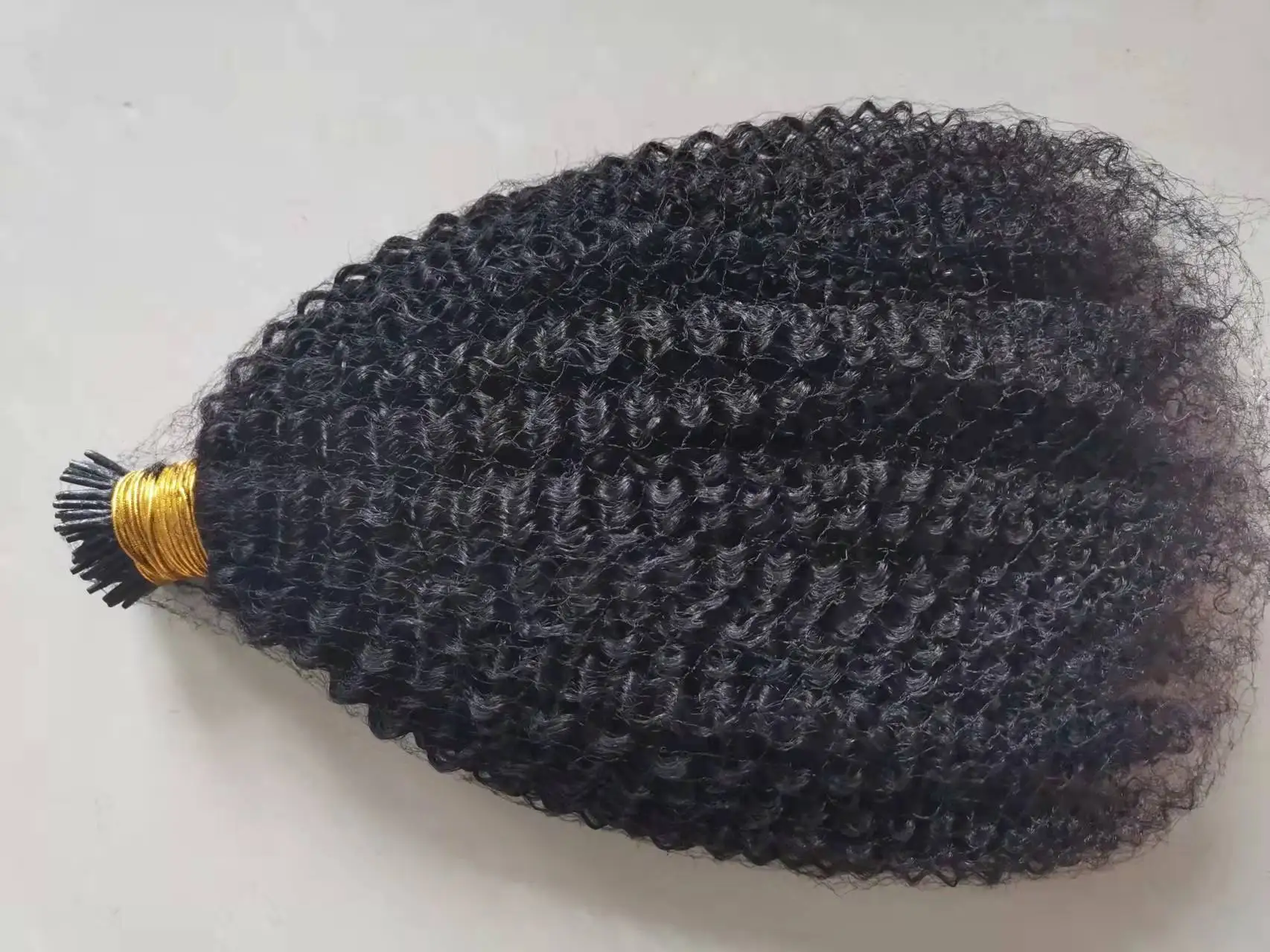 100% remy brazilian indian virgin 12a raw natural black itip human crochet tips 4B 4C 3B 3C kinky curly i tip hair extensions