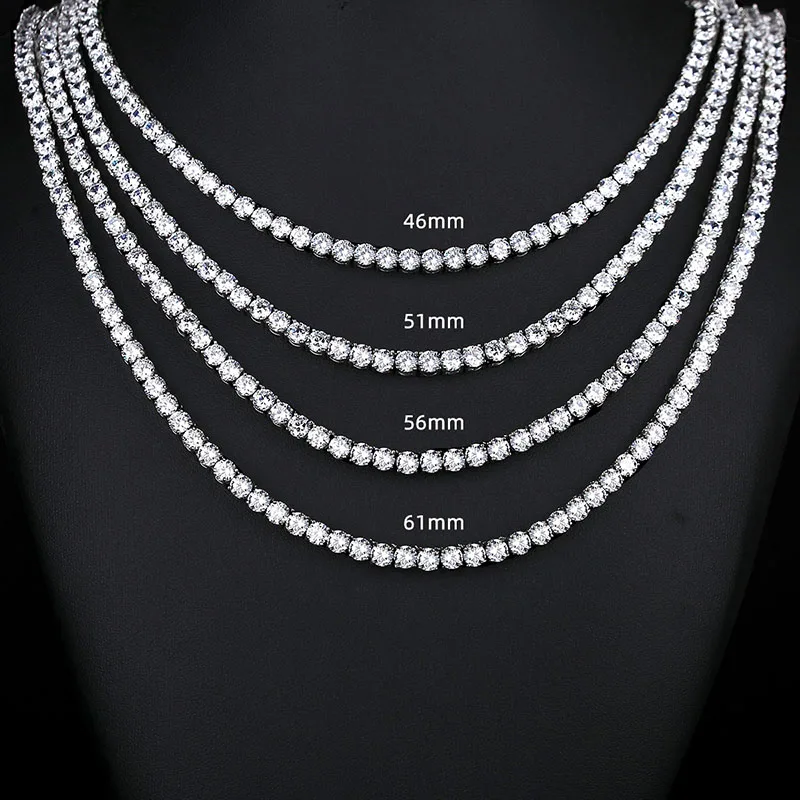 Luxury jewelry 14K gold Christmas custom tennis jewelry lab grown diamond necklace sets