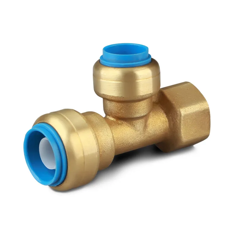 US Standard Copper Push Fittings Elbow Brass Fitting Quick Connection Lead-free Brass Quick Pipe Fittings OEM Service NSF UPC