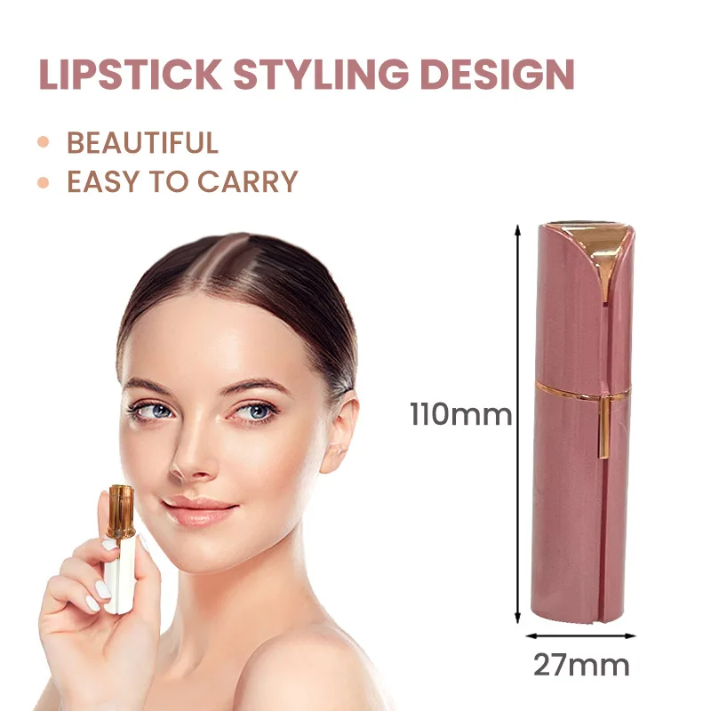 Бритва для удаления волос на лице и губной помады, электрический триммер для бровей, бритва, женское средство для удаления волос, мини-бритва, эпилятор для женщин