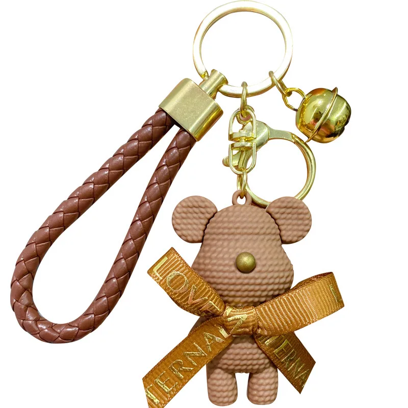 Hot Sale Car Accessories Keychains Gift Cool Metal Key Chains Bags Pendant Cute Bear Keychains