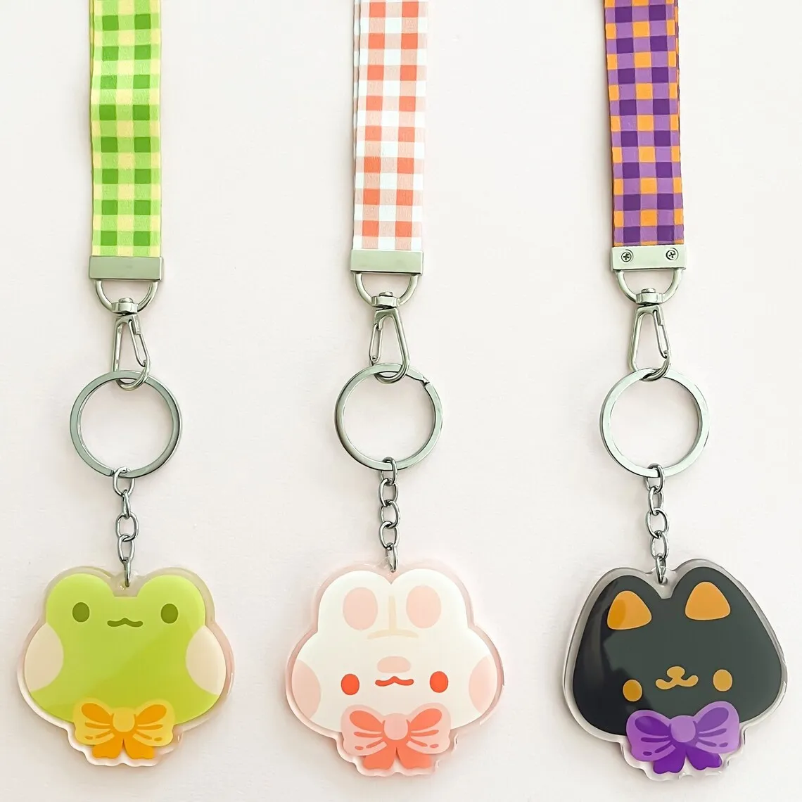 Hot Selling Custom Lanyard Keychain Cute Acrylic Charm Lanyard Keychain Acrylic Keychain with Lanyard