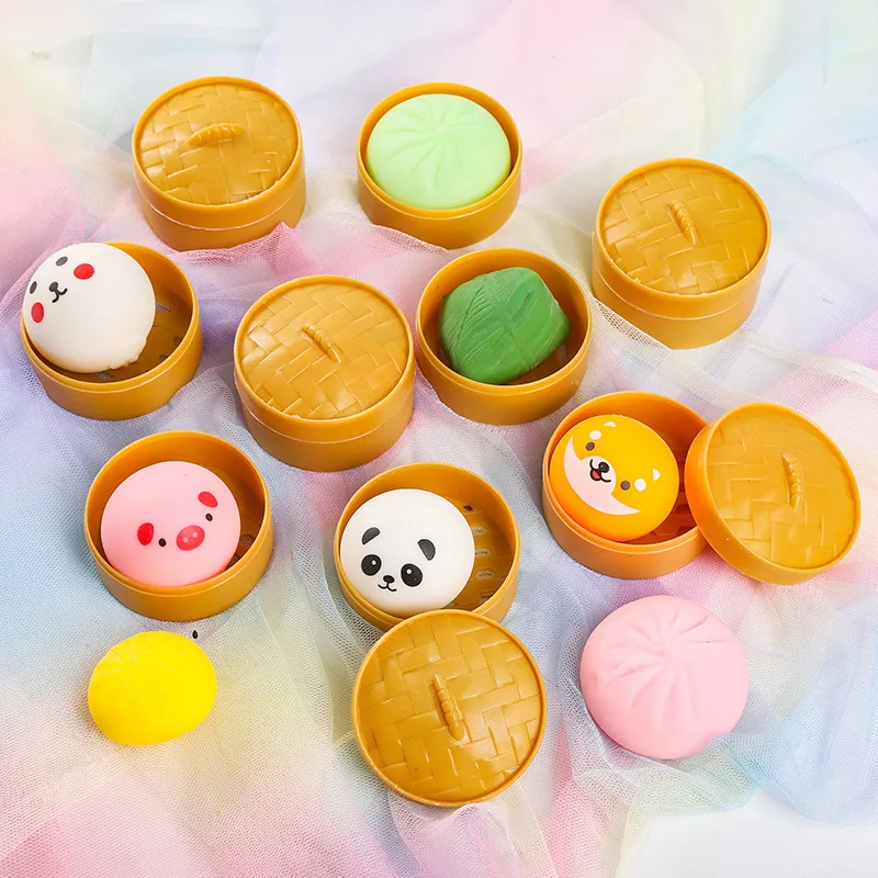 Cartoon blind box steamer squeezing toy stress relief toy decompression cute Super Cute kindergarten children gift