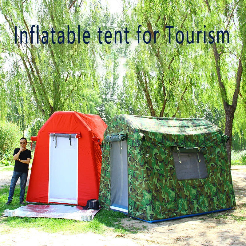 Camping Hiking Mountaineering Inflatable Speed Opening Windproof Shade Room Disaster Relief Tent