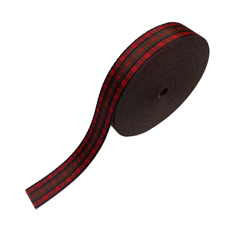 Woven Elastic Red Black Colors Strong Elastic Suitable for Bags Waistband Garment Home Textile Belt Underwear Webbing