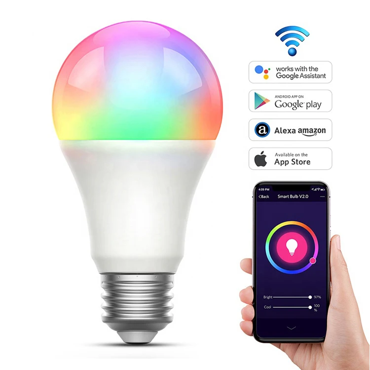 Manufacturer alex Smart charge rgb e27 9w dimmable lamps apple homekit wifi led smart led lights bulb