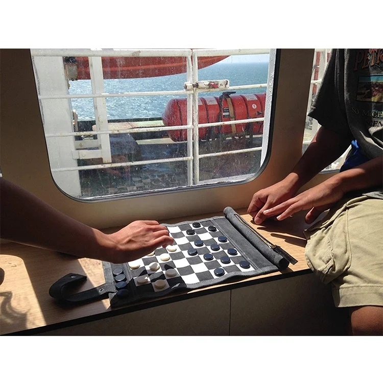 themed leather vintage chess set mat pressed leather chess board chinese luxury tournament folding customized