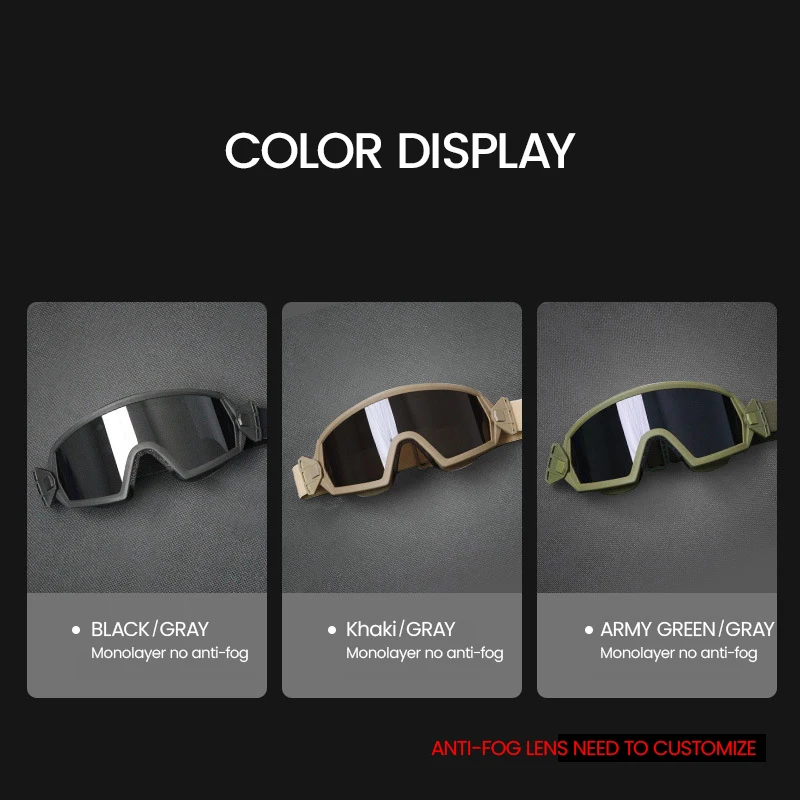 Factory wholesale anti impact outdoor sports tactics goggles