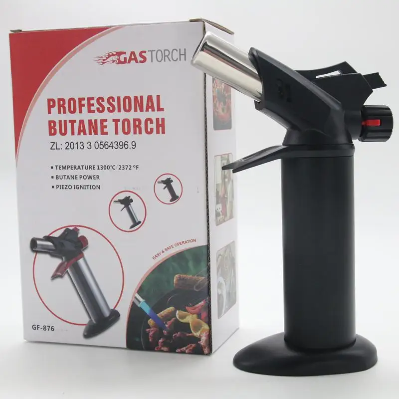 Gf-876 Powerful Encendedores Gas Butano Kitchen Unique Butane Fire Torch Jet Lighter