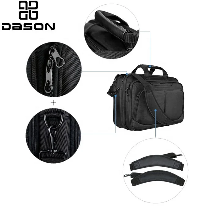 Expandable Mens Laptop Briefcase for Work and Travel