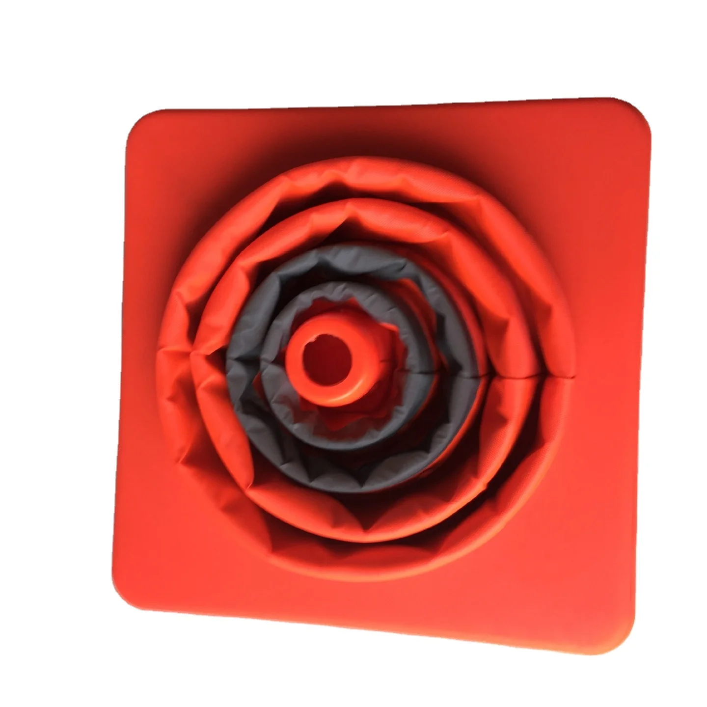 30cm Reflective PP Car Folding Collapsible Road Safety Traffic Cone with top light warning