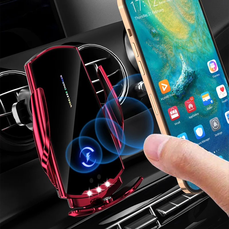 Universal P60 Smart Sensor Car Phone Holder Vent Bracket Fast Charging Wireless Charger