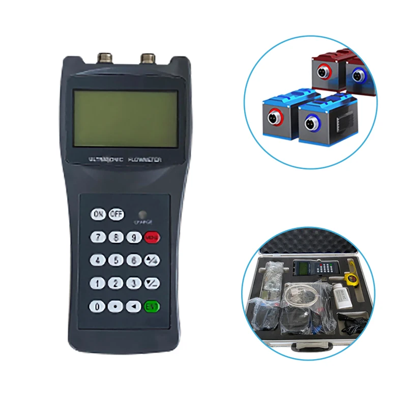 high accuracy battery handheld ultrasonic flow meter portable ultrasonic flowmeter (1600379108827)