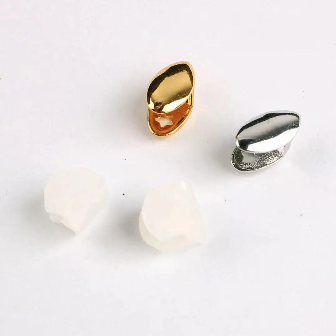  High Quality Newest Vampire Fang Hip-hop Jewelry Canine Gold Teeth Grills for Sale Cheap