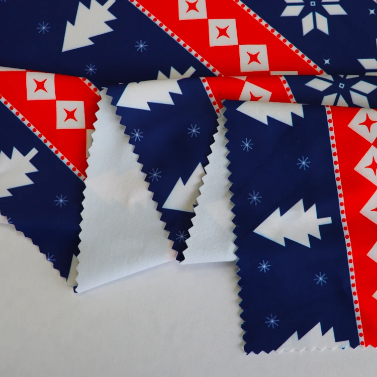 Polyester 80% Spandex 20%  Fabric Wholesale hot selling 150 cm Width 230 GSM Christmas Print Stretch Yoga Fabric