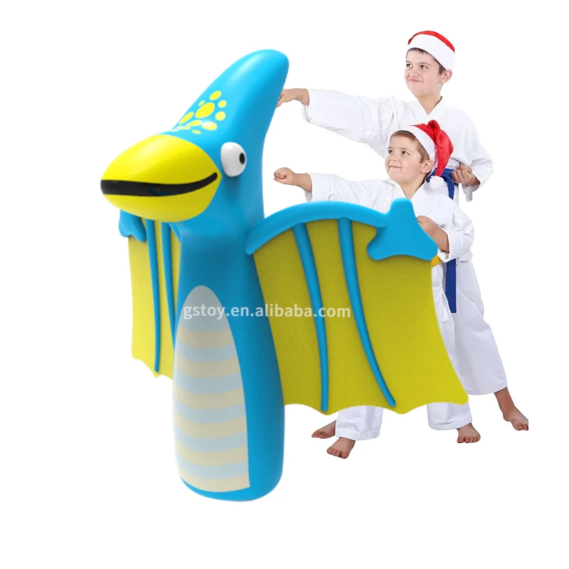 Indoor Party Dinosaur PVC Blow UP Bop Bag Kids standing boxing Toys Children Inflatable Punching Bag