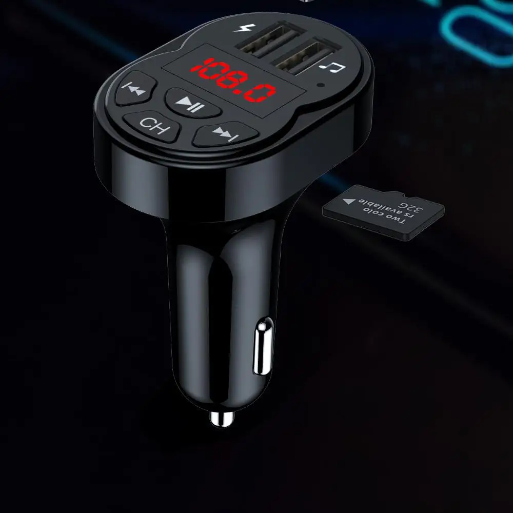 Автомобильный двойной USB3.1A зарядное устройство MP3 музыкальный плеер BT5.0FM передатчик