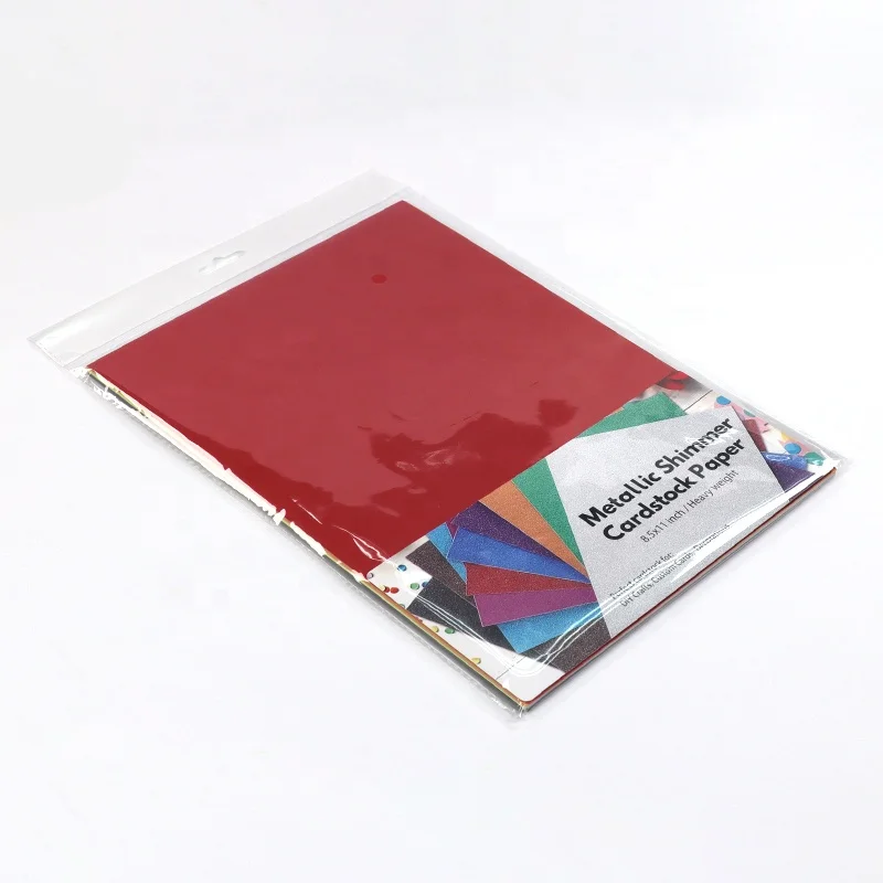 8.5*11 inch 20 Sheets Heavy Weight Metallic Mixed Cardstock Paper
