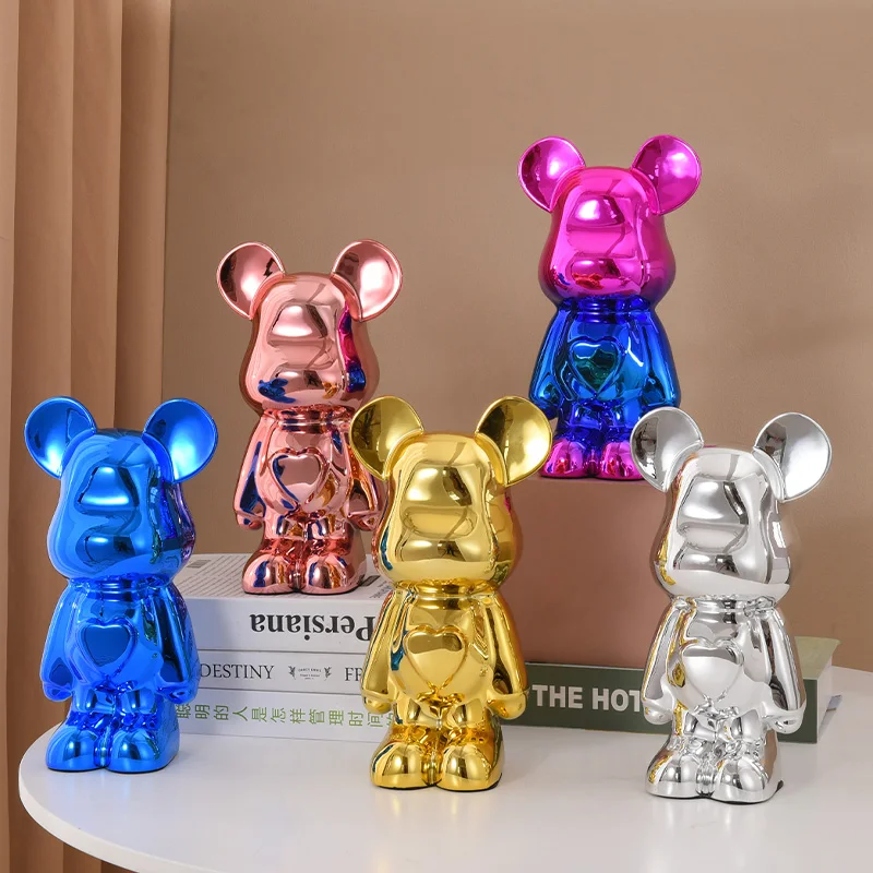 Amazon Hot Selling Creative Violent Bear Model Ornament Home Living Room Cabinet Window Desktop Ornament Resin Crafts