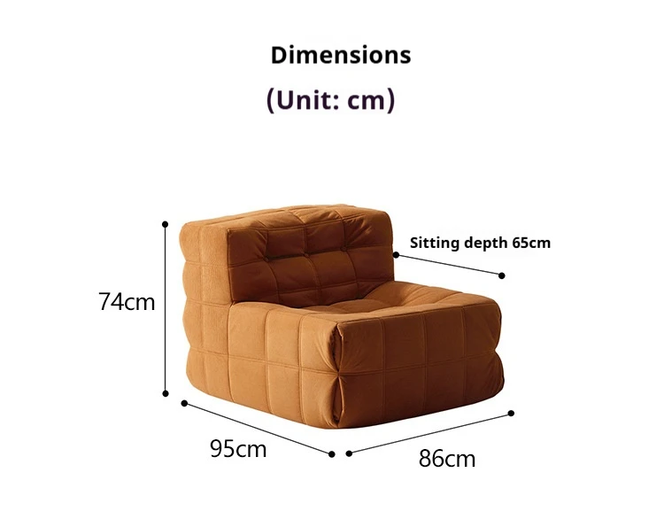 Best Small Apartment Simple Leisure Sleeping Living Room Balcony Cream Sofa Chair Cotton Lazy Tatami Single Compression Sofa