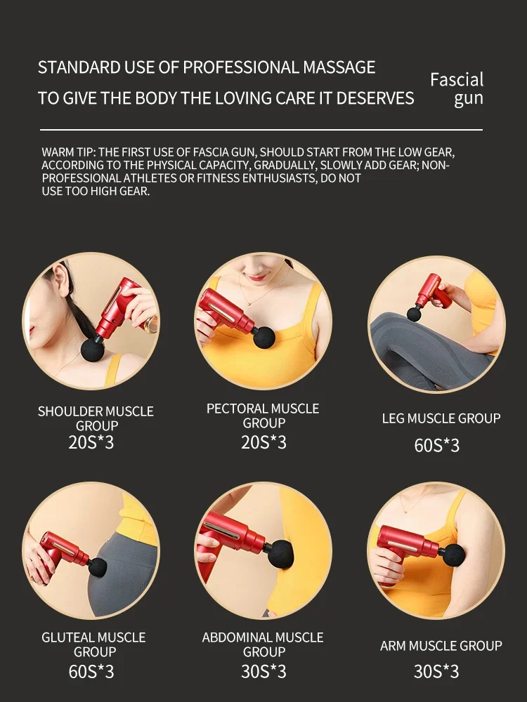 Physical Rehabilitation Massager Impulse Percussion Deep Tissue Vibration Body Fascial Muscle Massage Gun