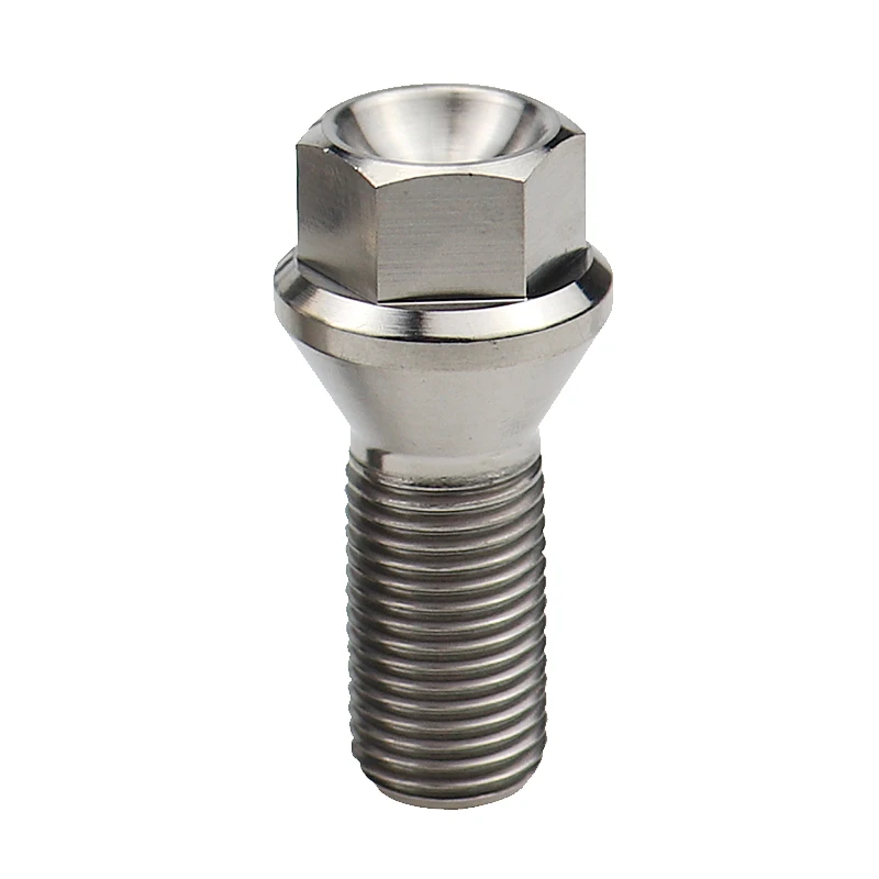 M14x1.5x28 Made in China Titanium hub bolt High quality spherical cone modified wheel bolt