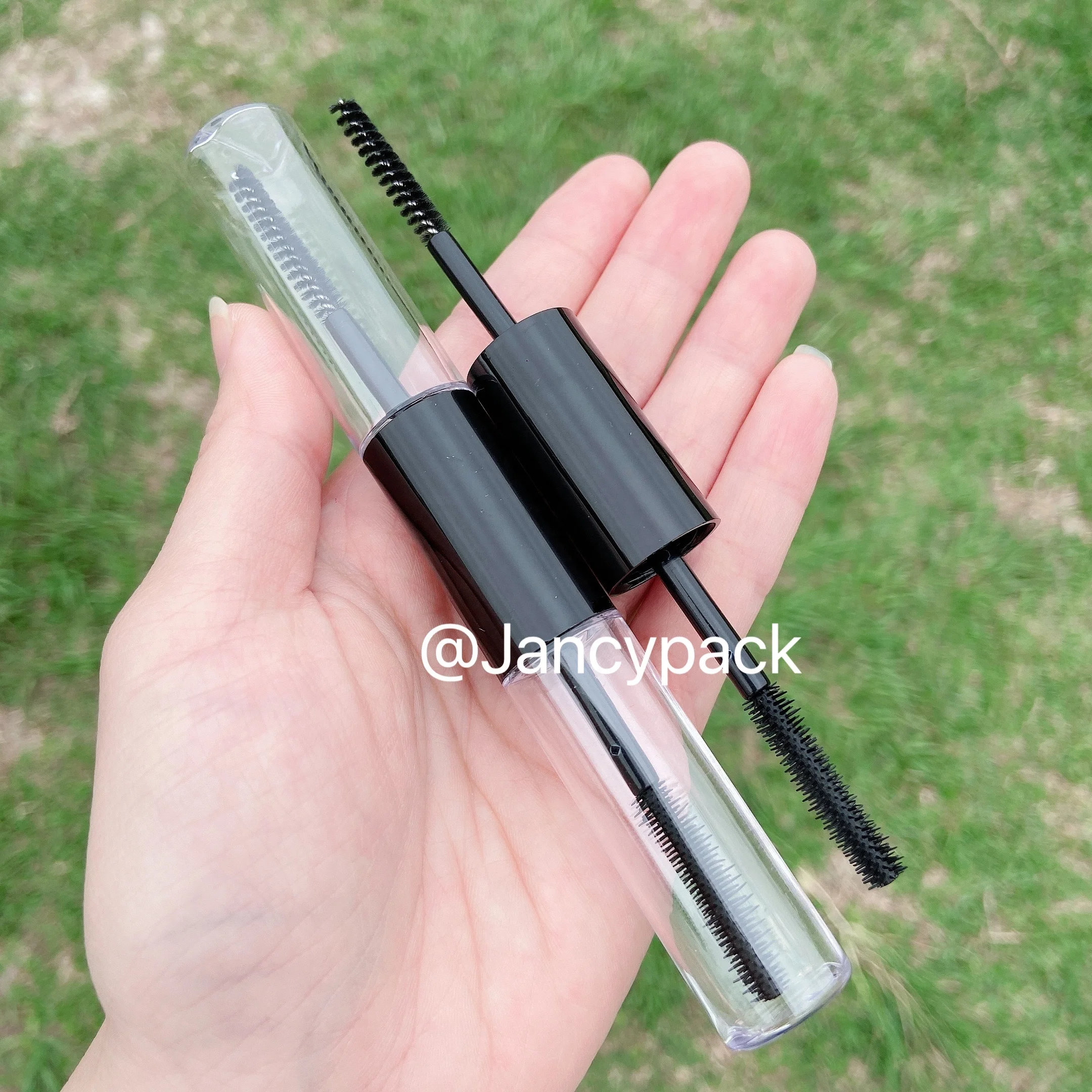 Двухсторонняя черная прозрачная тушь для ресниц, контейнер для подводки для глаз, косметическая упаковка с двумя бутылочками