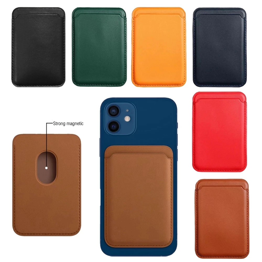 
2021 Shopify Dropshipping Hot Sales Magnetic PU Leather Credit Card Holder Wallet Case Bag Thin Slim for iPhone 12Pro max 12mini 