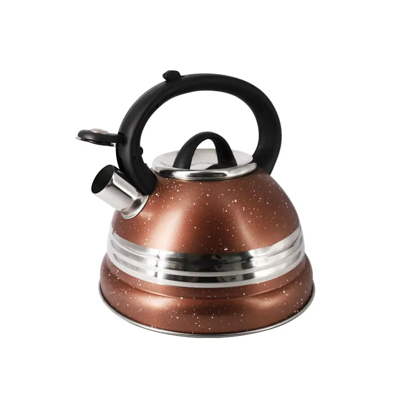 Factory 3L fast Boiling Whistling Tea Kettle food grade Water boiler Stainless Steel Teapot for Stove Top Brown