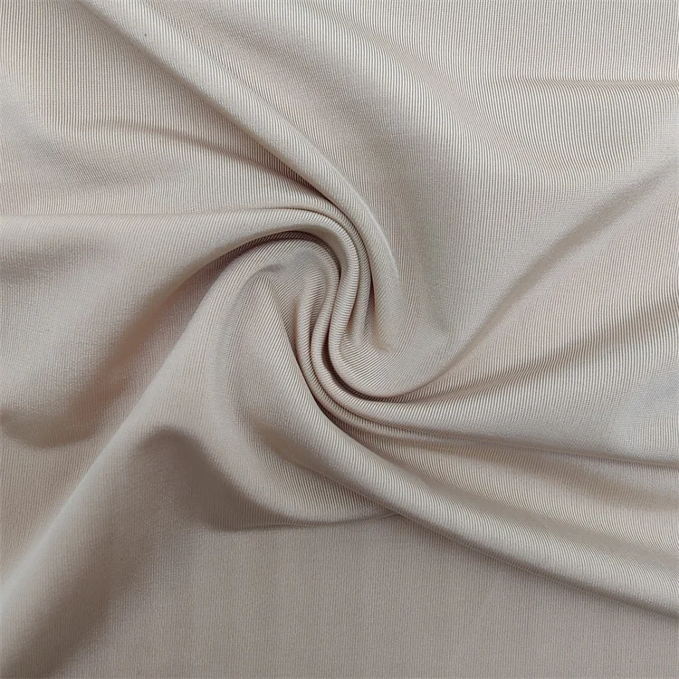 Beautiful Color Versatile Strong Favorite Natural High-Grade Lightweight 130Gsm 89% Polyester 11% Spandex Plain Fabric