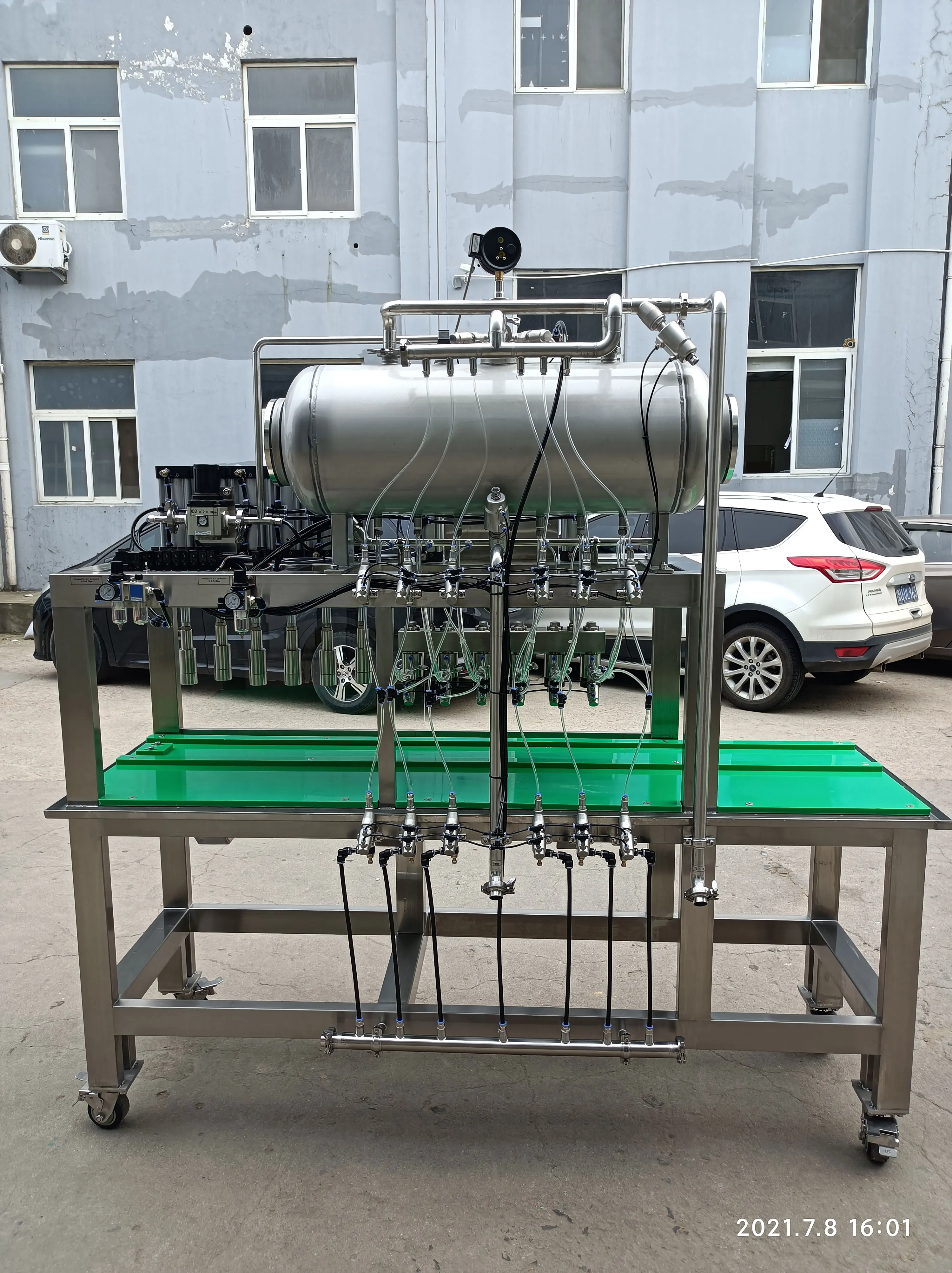 semi automatic 6-6-6  Beer bottle washing and filling and capping machine with CIP system