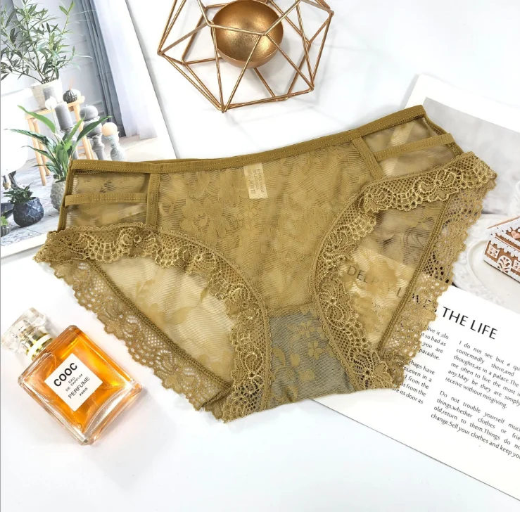 Japanese Girls Thin Panties Women Lace Underwear Solid Sexy Lingerie Panties String Womens Thongs