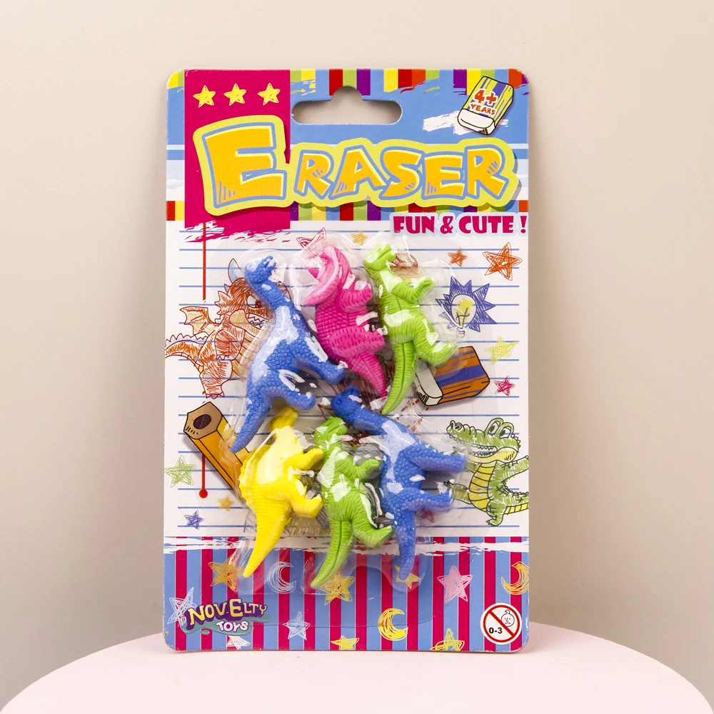 New Style Promotional Animal Figurine Eraser 3D Skull Eraser Dinosaur Shaped Eraser Toys For Kids