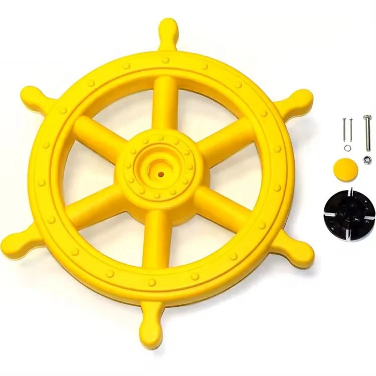 Hot selling swing accessories kids toys steering wheel playground plastic pirate ship steering wheel