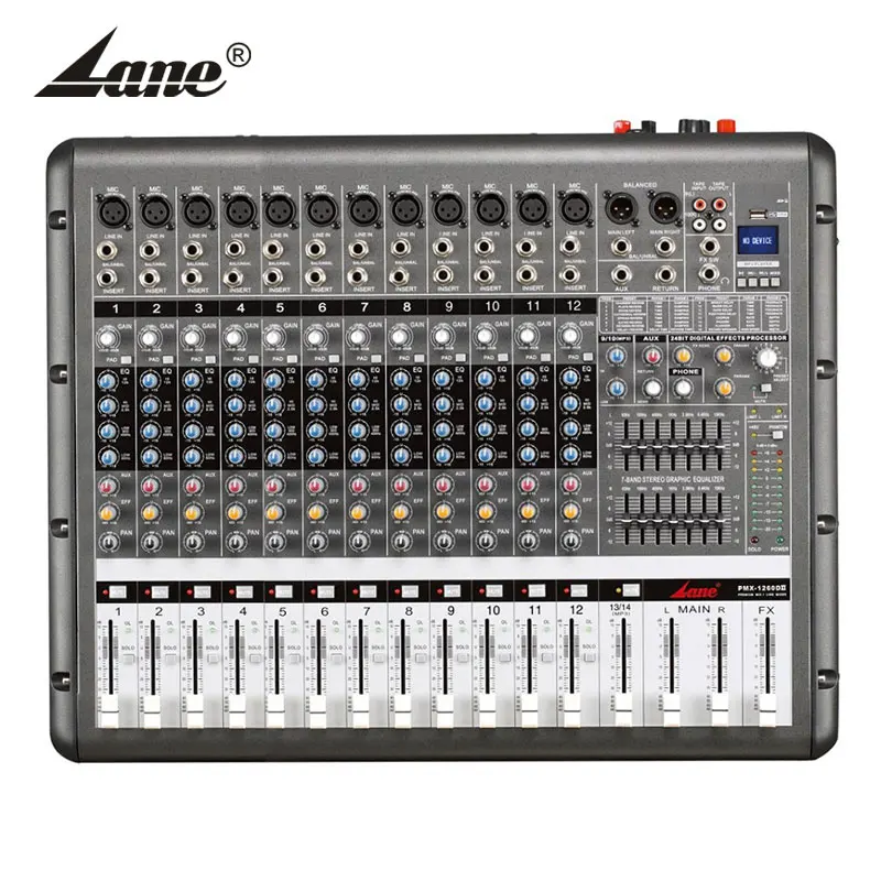 Amplifiers and speakers power mixer professional mixing console with amplifier audio mixer 12 channel digital