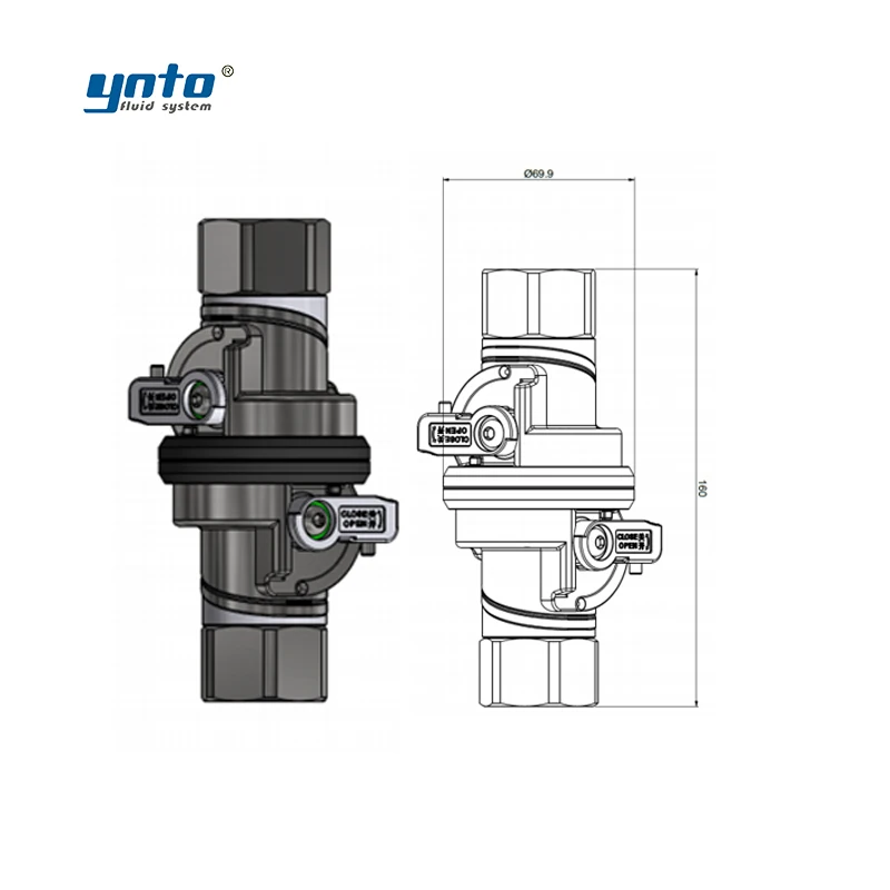 YNTO specifically designed cooling systems in data center server rooms full flow ball valve Quick couplings