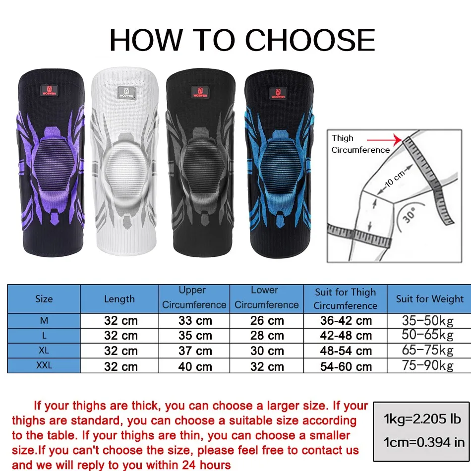 WOSWEIR Patella Gel Pad Side Stabilizer Compression Knee Sleeve for Joint Pain Relief while Running Elbow & Knee Pads