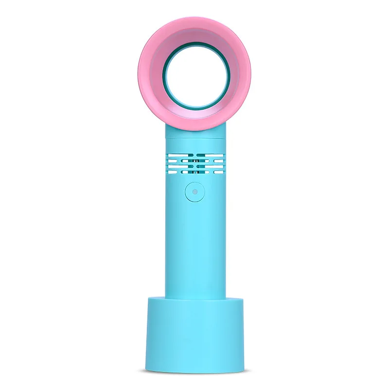 2020 Newly creative bladeless mini fan portable USB rechargeable handheld fan for desktop or hand